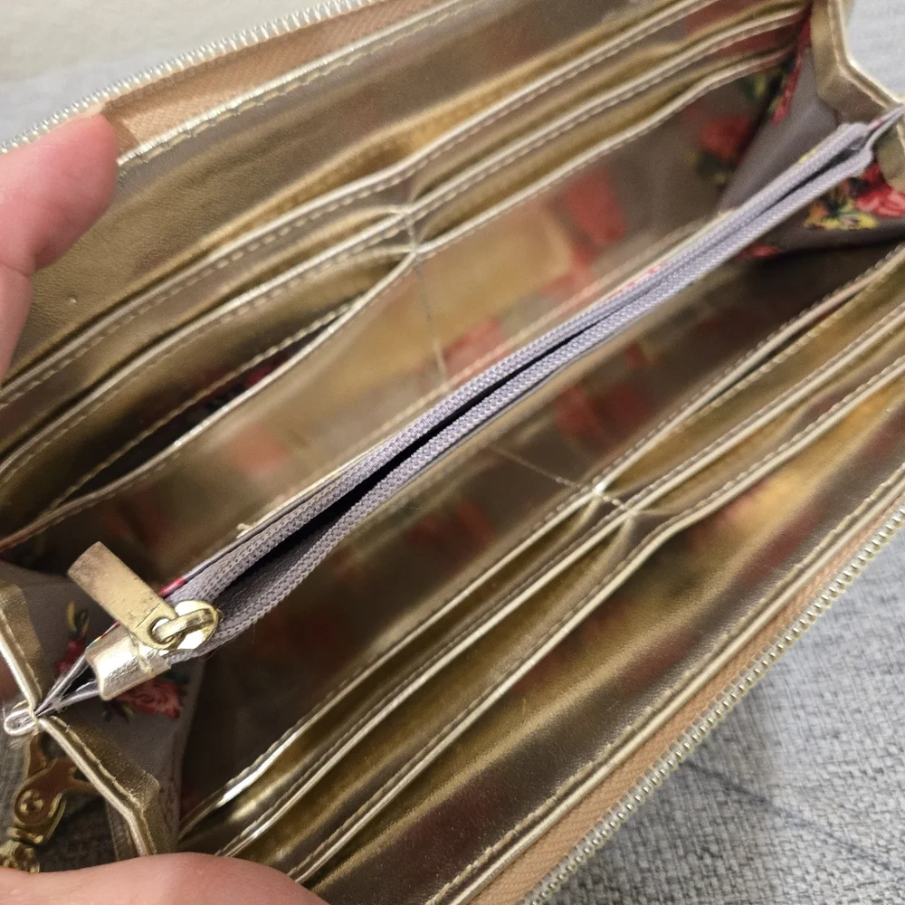 Betsey Johnson Pink Floral Wristlet Clutch